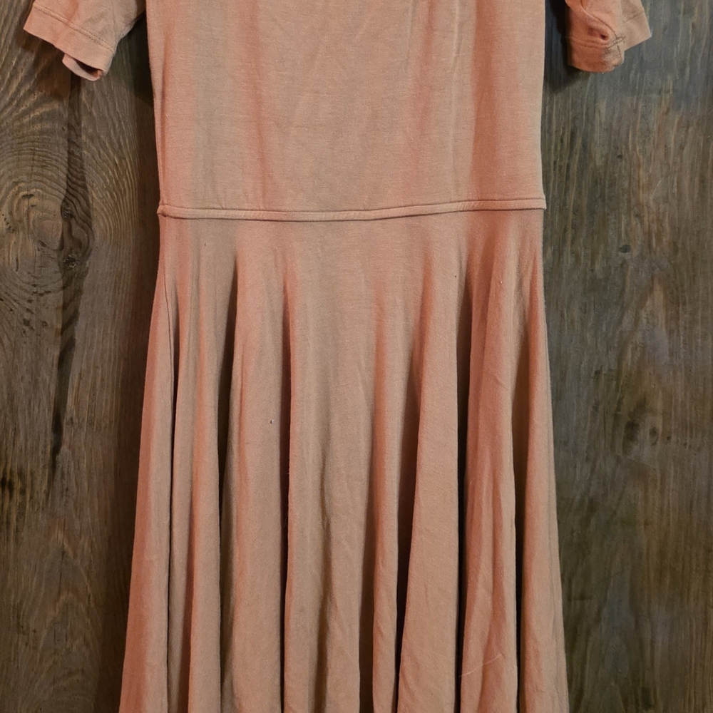 Elegant Peach Midi Dress